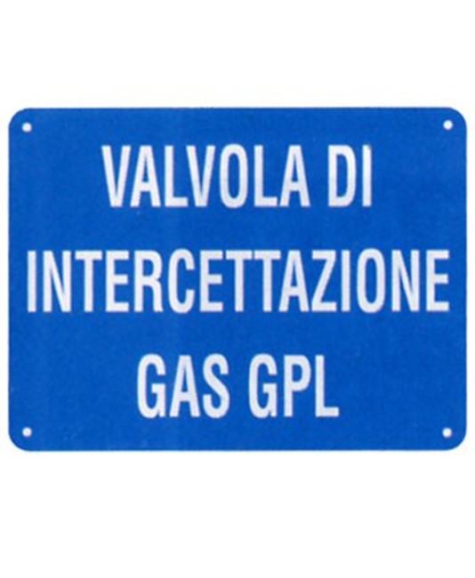 Cartello informativo 'valvola di intercettazione gas gpl' Cartello informativo 'valvola di intercettazione gas gpl'