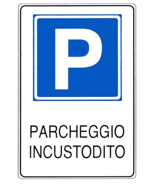 Cartello parcheggio incustodito Cartello parcheggio incustodito