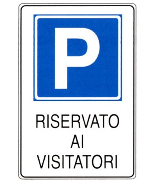 Cartello 'riservato ai visitatori' Cartello 'riservato ai visitatori'