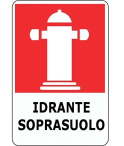 Cartello  'Idrante soprasuolo'