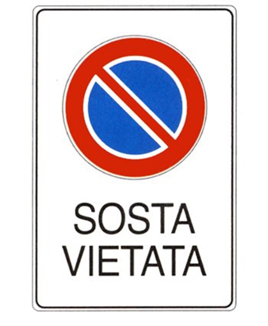 Cartello 'sosta vietata' Cartello 'sosta vietata'
