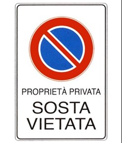 Cartello in alluminio Proprietà privata  Sosta vietata