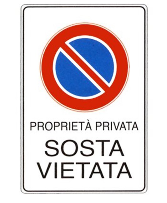 Cartello in alluminio Proprietà privata  Sosta vietata