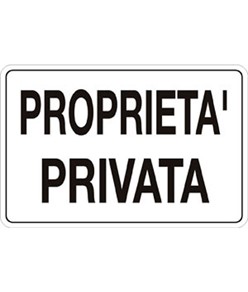 Cartello 'proprietà privata'