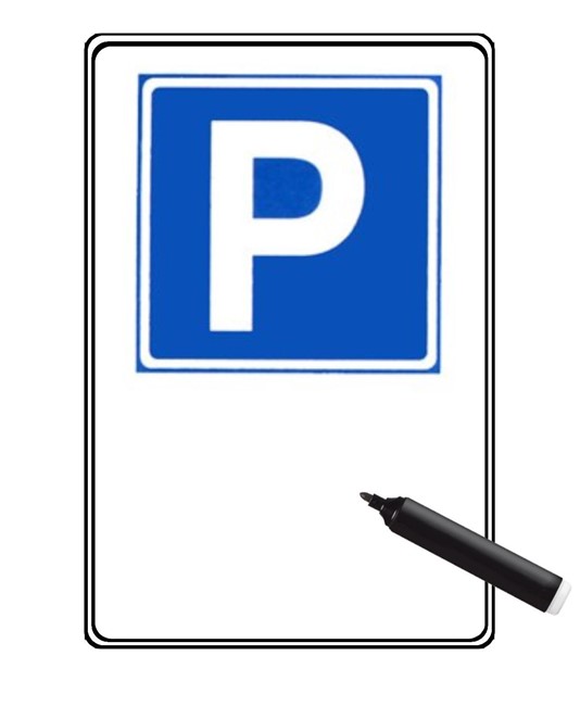 Cartello 'parcheggio privato' con spazio neutro scrivibile Cartello 'parcheggio privato' con spazio neutro scrivibile