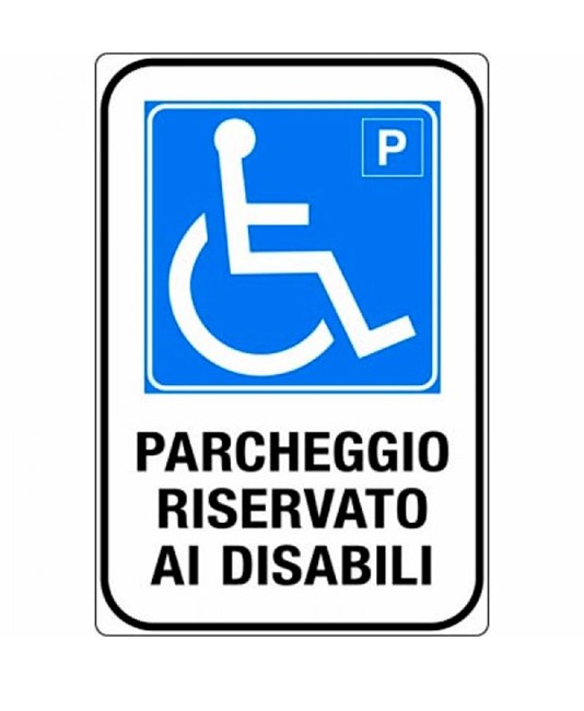 Cartello 'parcheggio riservato ai disabili' Cartello 'parcheggio riservato ai disabili'