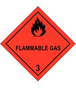 Cartello simbolo  'Flammable gas'