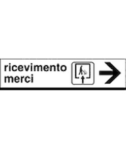 Cartello ricevimento merci 100 x 25 cm