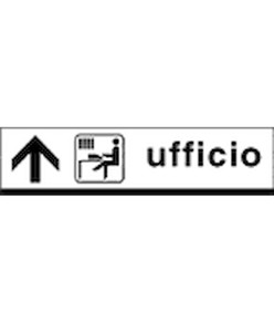 Cartello 'ufficio' in alluminio piano