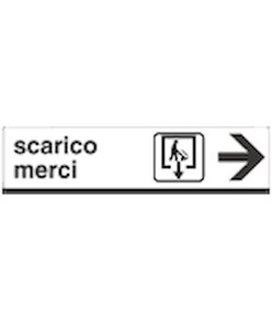 Cartello 'scarico merci'