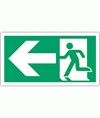 Cartello 'uscita di emergenza a sinistra'