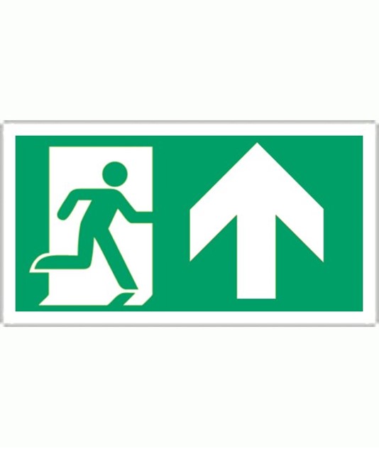 Cartello 'uscita di emergenza avanti' Cartello 'uscita di emergenza avanti'