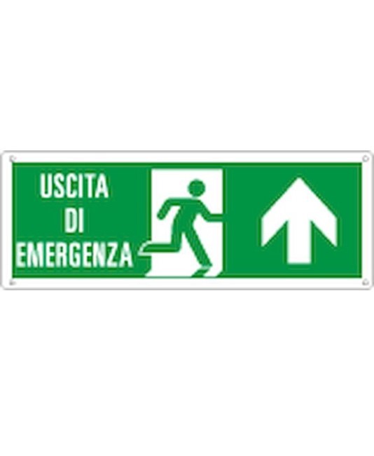 Cartello con scritta 'uscita di emergenza avanti' Cartello con scritta 'uscita di emergenza avanti'