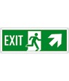 etichette adesive scritta 'exit' con freccia avanti / a destra