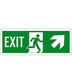 etichette adesive scritta 'exit' con freccia avanti / a destra