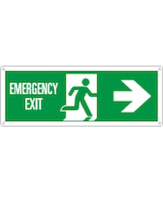 etichette adesive scritta 'emergency exit' freccia a destra etichette adesive scritta 'emergency exit' freccia a destra