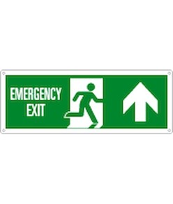 Cartello con scritta 'emergency exit avanti'