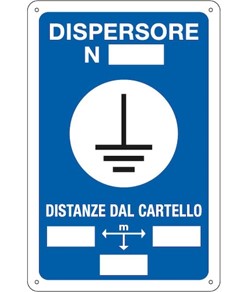 Cartello di messa a terra 'dispersore n°__'