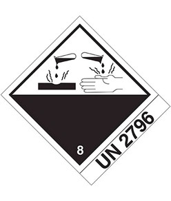 etichette adesive  corrosive UN