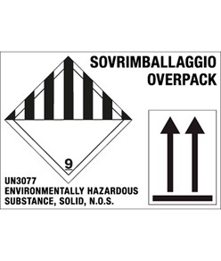 etichette adesive  sovrimballaggio overpack