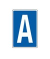 Cartello con lettera identificativa