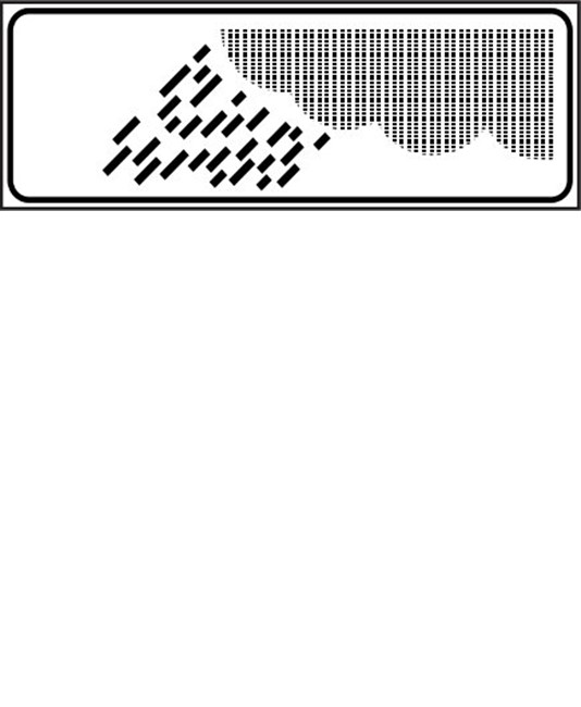 Pannello integrativo strada sdrucciolevole per pioggia Pannello integrativo strada sdrucciolevole per pioggia