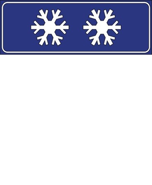 Pannello integrativo strada ghiacciata Pannello integrativo strada ghiacciata
