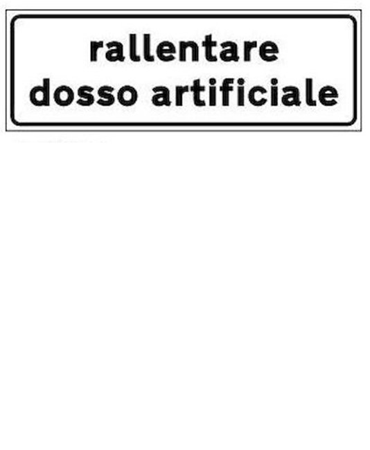 Pannello integrativo rallentare dosso artificiale