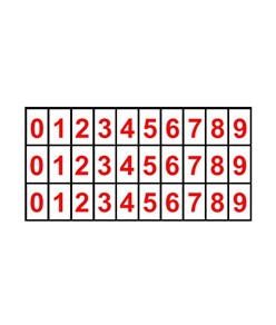 fogli adesivi da 30 etichette 16x24mm  con numeri e lettere