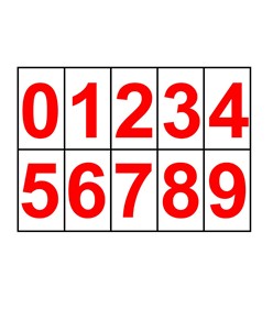 Fogli adesivi da 10 etichette 70x124mm  con numeri e lettere