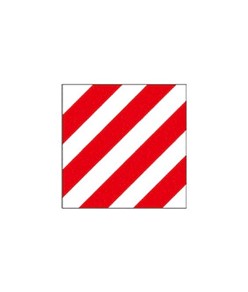 Adesivo rifrangente  bianco/rosso