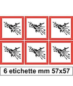 Etichette autoadesive 'materiali esplosivi'