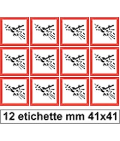 Etichette autoadesive 'materiali esplosivi'