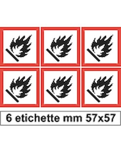 Etichette autoadesive 'infiammabile'