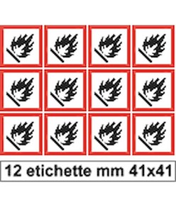 Etichette autoadesive 'infiammabile'