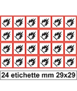 Etichette autoadesive 'infiammabile'