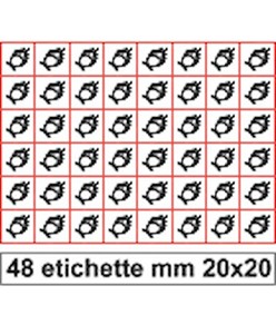 Etichette autoadesive  'comburente'. Dim. Varie