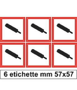 Etichette autoadesive 'gas compresso'