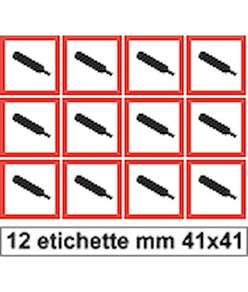 Etichette autoadesive 'gas compresso'
