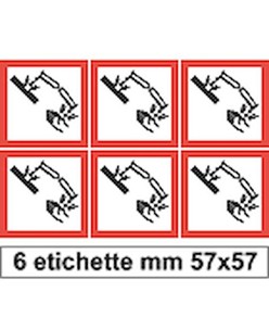 Etichette autoadesive  'corrosivo'