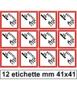 Etichette autoadesive  'corrosivo'
