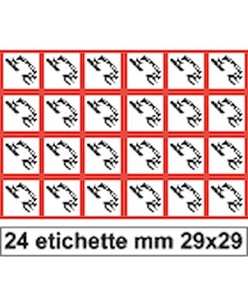Etichette autoadesive  'corrosivo'