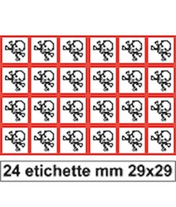 Etichette autoadesive 'tossico'
