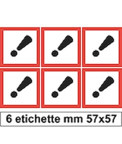 Etichette autoadesive 'pericolo'.
