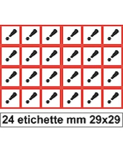 Etichette autoadesive 'pericolo'.