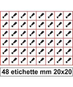 Etichette autoadesive 'pericolo'.