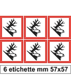 Etichette autoadesive 'pericolo ambiente'