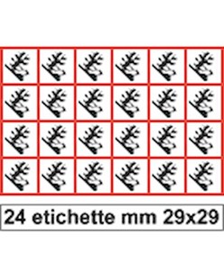 Etichette autoadesive 'pericolo ambiente'