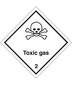 etichette adesive  toxic gas