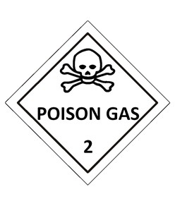 Etichetta adesiva  Poison gas